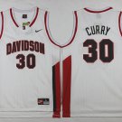 Men's Davidson Wildcats #30 Stephen Curry College Basketball Jersey White