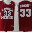 Men's Kobe Bryant #33 Lower Merion High School Stitched Jersey Throwback Red