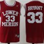 Men's Kobe Bryant #33 Lower Merion High School Stitched Jersey Throwback Red