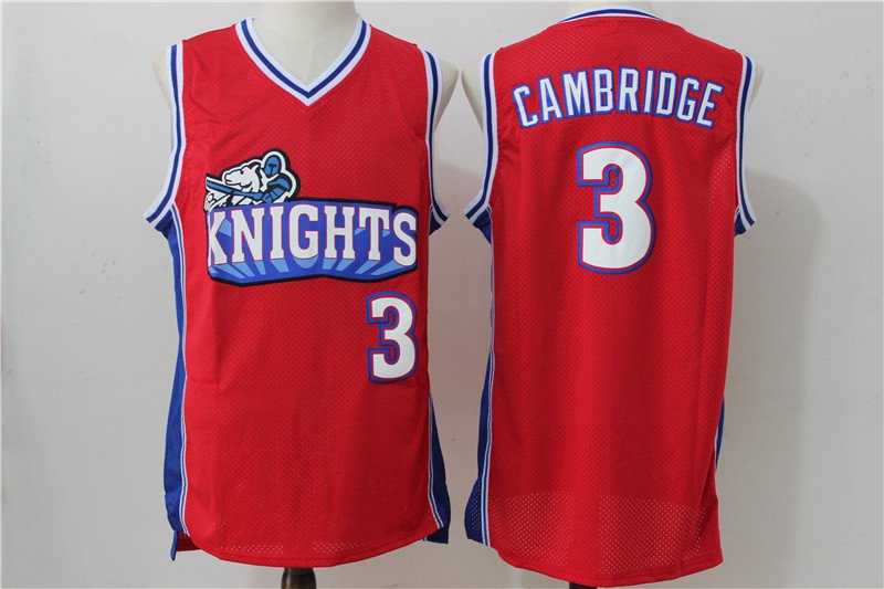Calvin Cambridge #3 LA Knights Red Basketball Jersey Like Mike Lil Bow Wow