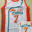Semi Pro Flint Tropics #7 Coffee Black Throwback Jerseys White Retro Movie