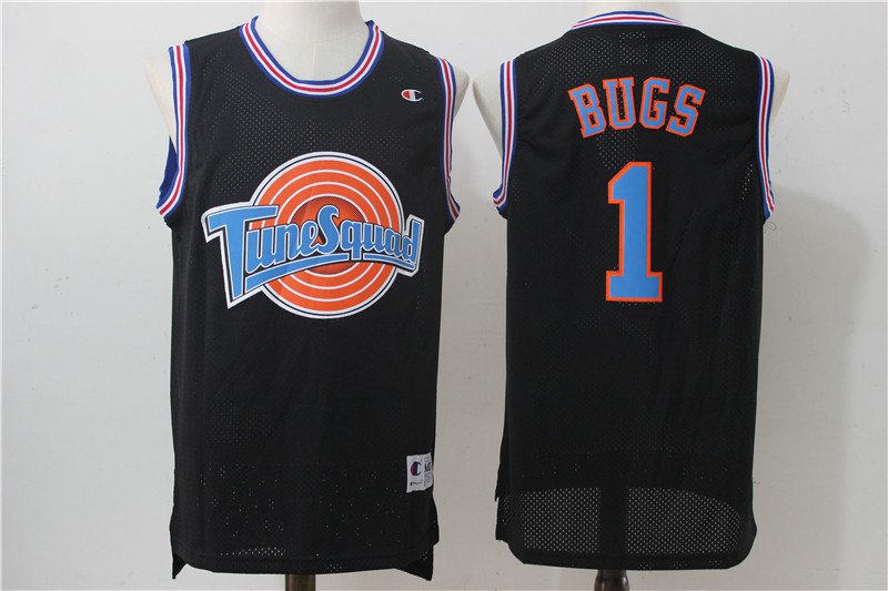 Bugs Bunny #1 Tune Squad Space Jam Movie Basketball Jersey Black