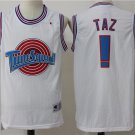 Space Jam Jersey Tune Squad White TAZ Movie Basketball Jersey Shirt New