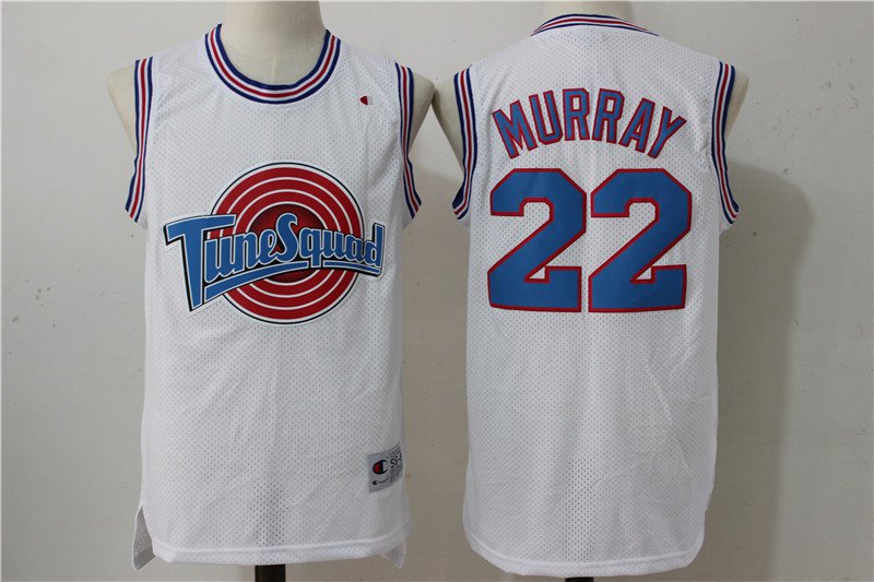Bill Murray #22 Tune Squad Space Jam Movie Basketball Jersey White