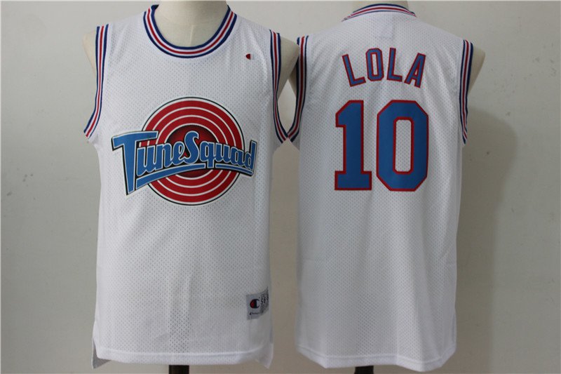 Lola Bunny #10 White Squad Space Jam Shirt Tune Basketball Jersey New