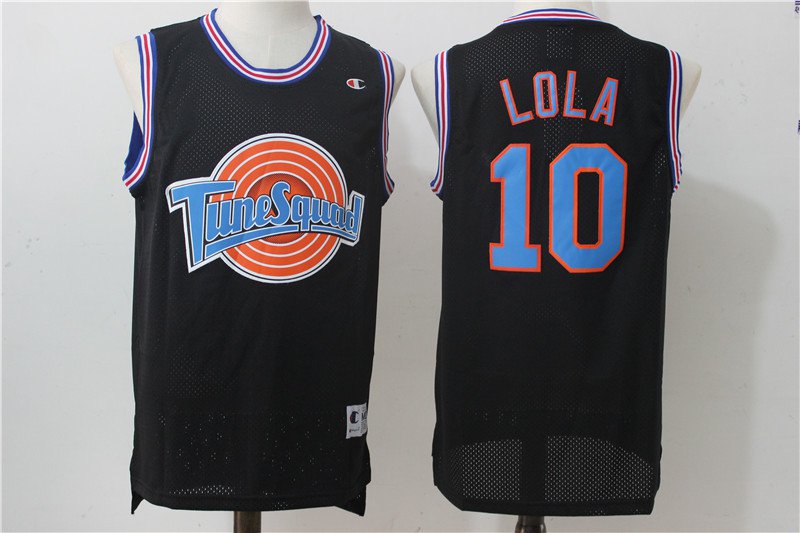 Lola Bunny #10 Black Squad Space Jam Shirt Tune Basketball Jersey New
