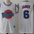 Space Jam Lebron James #6 Tune Squad Basketball Throwback White Jersey Movie