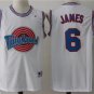 Space Jam Lebron James #6 Tune Squad Basketball Throwback White Jersey Movie