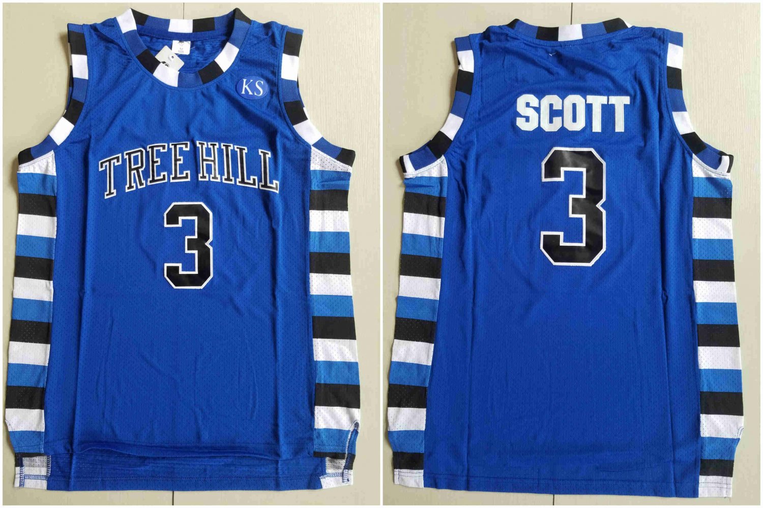 Lucas Scott #3 Blue One Tree Hill Ravens Basketball Jersey