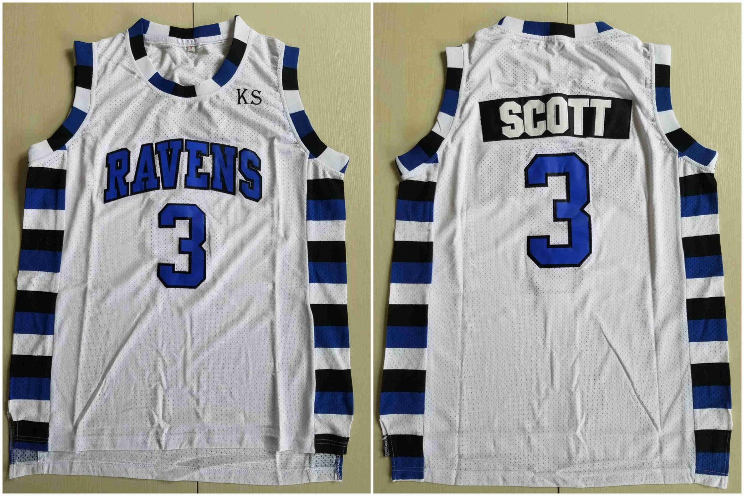 Lucas Scott #3 White One Tree Hill Ravens Basketball Jersey