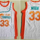 Jackie Moon #33 Flint Tropics Semi Pro Movie Basketball Jersey White