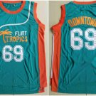Downtown Malone Basketball Jersey #69 Flint Tropics Movie Semi Pro Green New