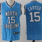 Men's North Carolina #15 Vince Carter College Basketball Jersey Blue