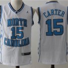Men's North Carolina #15 Vince Carter College Basketball Jersey White
