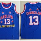 Men's Harlen Globetrotters #13 Wilt Chamberlain Blue Basketball Jersey