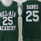 Men's BEL AIR Academy #25 Carlton Banks College Basketball jersey Green