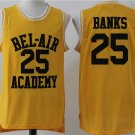 Men's BEL AIR Academy #25 Carlton Banks College Basketball jersey Yellow