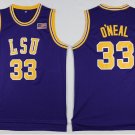 Men's LSU Tigers #33 Shaquille O'Neal Purple College Basketball Jersey