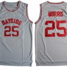 Zack Morris #25 Bayside Tigers Basketball Jersey Saved By the Bell Gray Show New