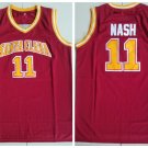 Men's Santa Clara #11 Steve Nash College Basketball Jersey Red