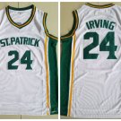 Men's St. Patrick High School #24 Kyrie Irving White Basketball Jersey