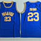 Men's Punahou High School #23 Barack Obama Blue Basketball Jersey