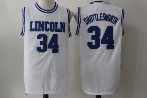 Jesus Shuttlesworth #34 Lincoln Jersey Throwback He Got Game Movie White