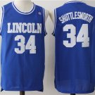 Jesus Shuttlesworth #34 Lincoln Jersey Throwback He Got Game Movie Blue