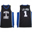 Men's Weber State #1 Damian Lillard College Basketball Jersey Black
