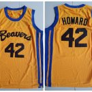 Teen Wolf Scott Howard Beacon Beavers #42 Jersey Basketball Men Stitched Yellow