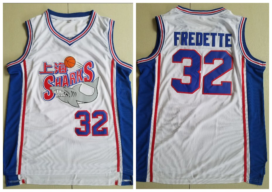 Jimmer Fredette #32 Shanghai Sharks CBA Basketball Jersey All Stitched White