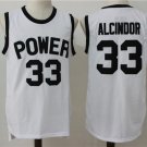 Lew Alcindor #33 POWER Memorial Academy High School Basketball Jersey White