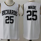 Men's Dwyane Wade #25 Richards High School Basketball Jersey Stitched White