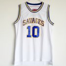 Men's Oklahoma Savages #10 Dennis Rodman College Basketball Jersey White