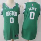 Women's Boston Celtics #0 Jayson Tatum Green Dress Basketball Jersey