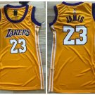 Women's Los Angeles Lakers 23# LeBron James Yellow Dress Basketball Jersey