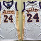 Women's Los Angeles Lakers #24 Kobe Bryant White Dress Basketball Jersey