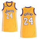 Women's Los Angeles Lakers #24 Kobe Bryant Yellow Dress Basketball Jersey