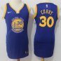 Women's Golden State Warriors #30 Stephen Curry Blue Dress Basketball Jersey