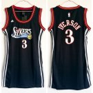 Women's Philadelphia 76ers #3 Allen Iverson Black Dress Basketball Jersey