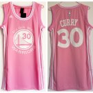 Women's Golden State Warriors #30 Stephen Curry Dress Basketball Jersey Pink