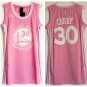 Women's Golden State Warriors #30 Stephen Curry Dress Basketball Jersey Pink