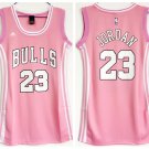 Women's Chicago Bulls #23 Michael Jordan Pink Dress Basketball Jersey