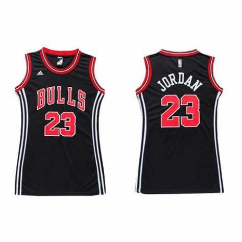 Women's Chicago Bulls #23 Michael Jordan Black Dress Basketball Jersey