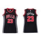 Women's Chicago Bulls #23 Michael Jordan Black Dress Basketball Jersey