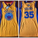 Women's Golden State Warriors #35 Kevin Durant Dress Basketball Jersey Yellow