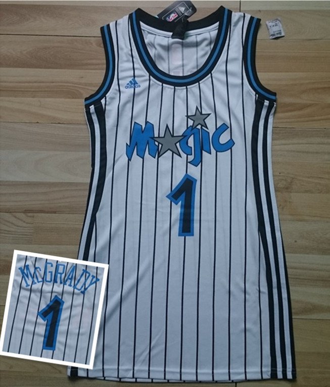 Women's Orlando Magic #1 Tracy McGrady Dress Basketball Jersey White
