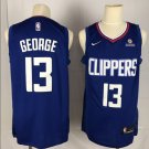 Men's Los Angeles Clippers #13 Paul George Blue Basketball Jersey Stitched
