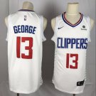Men's Los Angeles Clippers #13 Paul George White Basketball Jersey Stitched