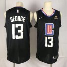 Men's Los Angeles Clippers #13 Paul George Black Basketball Jersey Stitched
